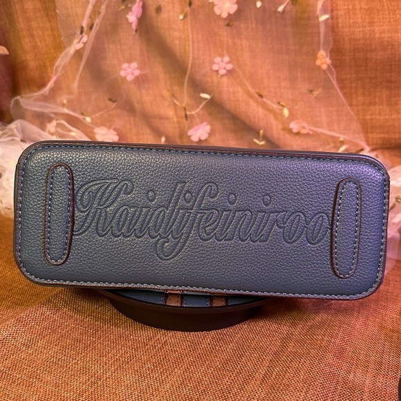 NWT Vegan Blue/Brown Crossbody. So amazingly soft. - Picture 7 of 11